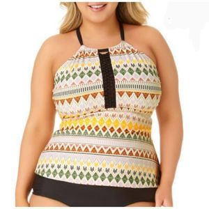 Allure Chevron Tankini Swimsuit Top 12/14
